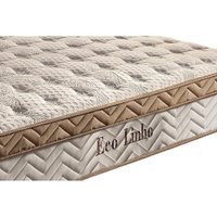 Cama Box Baú c/Auxiliar Solteiro: Colchão Molas Paropas MasterPocket Eco Linho + Base CRC Courano Branco(88x188)