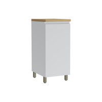 Balcão de Cozinha Modulado Rainha 1 Porta c/Tampo 40cm Branca/Nature - Nesher