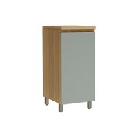 Balcão de Cozinha Modulado Rainha 1 Porta c/Tampo 40cm Nature/Verde - Nesher