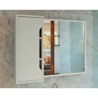 Armário de Banheiro c/Espelho BN3645 80x60cm Branco - Tecno Mobili