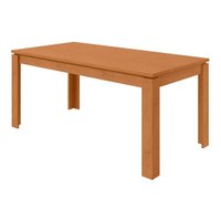 Mesa para Cozinha Athenas c/Tampo Madeirado 180x90cm Amendoa Clean - Lopas
