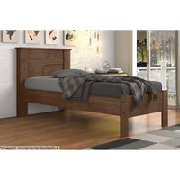 Cama Solteiro Pérola Cacau - Conquista
