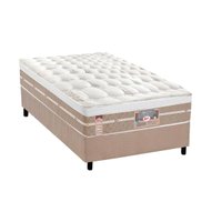 Cama Box Solteiro: Colchão Molas Ensacadas Castor Pocket Silver Star Air + Base CRC Suede Clean(88x188)