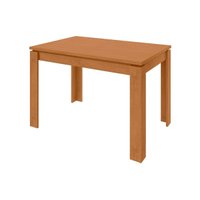 Mesa para Cozinha Athenas c/Tampo Madeirado 120x80cm Amendoa Clean - Lopas