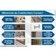 Bancada Ilha Cozinha Balcão  Gourmet Connect c/ 4 Portas 145cm Duna/Cristal - Henn