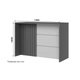 Bancada Ilha Cozinha Balcão  Gourmet Connect c/ 4 Portas 145cm Duna/Cristal - Henn