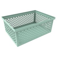 Cesto Organizador Menta Crippa Grande Retangular Escritório Closet Banheiro Brinquedos