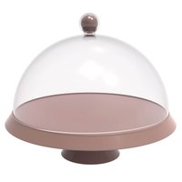 Porta Bolo 30cm com Cúpula e Pé Bubble Crippa Amêndoa Tortas Doces Boleira