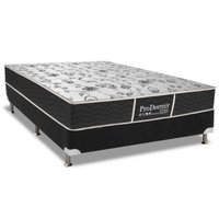 Conjunto Box Casal: Colchão Molas Probel Bonnel ProDormir Sleep + Base CRC Suede Black(138x188)