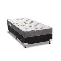 Conjunto Box Solteiro: Colchão Espuma Ortobom D33 Light + Base CRC Courano Black(88x188)