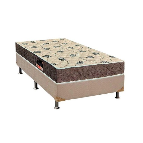 Conjunto Box Solteiro: Colchão Espuma Orthoflex D28/ Anatômico Livorno + Base CRC Suede Clean(88x188)