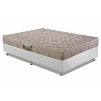 Conjunto Box Casal: Colchão Espuma Herval D33 Cannes + Base CRC Courano White(138x188)