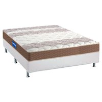 Conjunto Box Casal: Colchão Espuma Probel D33 Guarda Costas + Base CRC Courano White(138x188)