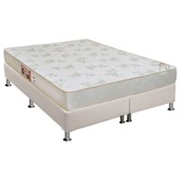 Conjunto Box Queen: Colchão Espuma Castor D33 Sleep Max Relax + Base CRC Courano White(158x198)