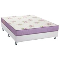 Conjunto Box Viúva: Colchão Espuma Ortobom Physical Super Resistente + Base CRC Courano White(128x188)