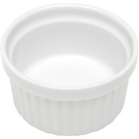 Ramequim Canelado 50ml de Porcelana Classic Branco 6x4cm Lyor para Servir Ketchup e Petiscos