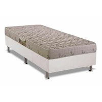 Conjunto Box Solteiro: Colchão Espuma Herval D33 Cannes + Base CRC Courano White(88x188)