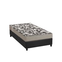 Conjunto Box Solteiro: Colchão Espuma Ortobom Physical Ultra Resistente + Base CRC Suede Gray(88x188)