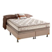 Conjunto Box Queen: Colchão Molas Herval Maxspring Istambul + Base CRC Suede Clean(158x198)
