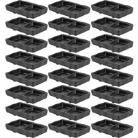 24 Molheiras Porta Shoyu de Melanina com Divisória 60ml Retangular Profissional para Servir Restaurantes