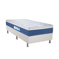 Conjunto Box Solteiro: Colchão Molas Probel Prolastic Blue + Base CRC Courano White(88x188)