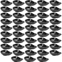 48 Molheiras de Melanina Profissional 60ml Gota Black para Servir Molhos Caldas Restaurante