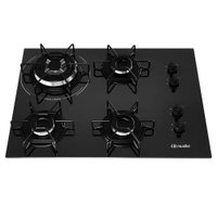 Cooktop a Gás Mueller 4 Bocas Tripla Chama Preto MCG134BG1 - Bivolt