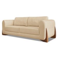 Sofá 3 Lugares Yves Linho Dourado 200 cm