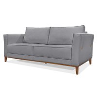 Sofá 3 Lugares Potenza Linho Cinza 210 cm
