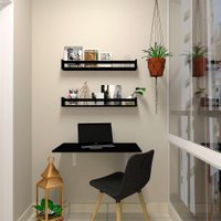 Mesa para Notebook Dobrável KitCubos Preta 80 cm