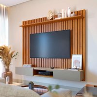 Painel para TV até 70 Polegadas Loft 2 PT Nature e Gianduia