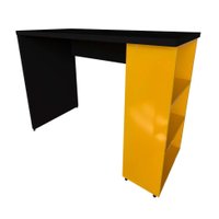 Escrivaninha Corp Preta e Amarela 90 cm
