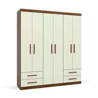Guarda-Roupa Casal Advantage 6 PT 4 GV Capuccino e Off White