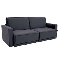 Sofá-Cama Casal 3 Lugares Retrátil Sem Caixa Suede Grafite