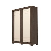 Guarda-Roupa Solteiro Ayla Flex 2 PT 2 GV Café e Off White