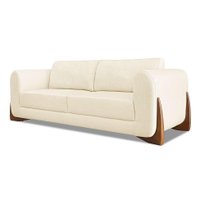 Sofá 3 Lugares Yves Linho Pérola 200 cm