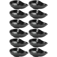 Kit 12 Porta Molhos de Melanina 60ml Gota Black Profissional Molheira para Servir Caldas doces