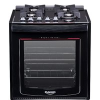 Fogão de Embutir Dako 4 Bocas Turbo Glass Bivolt Preto