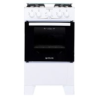 Fogão de Piso Atlas 4 Bocas Com Mesa Inox Coliseum Plus Branco