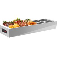 Self Service 10 Cubas Buffet de Mesa Térmico Aquecido 220v com Tampa Saro