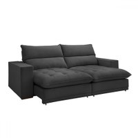 Sofá 2 Lugares Martinho Retrátil Boucle Cinza - Celflex