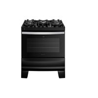Fogão de Piso Atlas 5 Bocas com Mesa de Vidro Agile Up Glass Preto - Bivolt