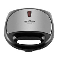 Sanduicheira e Grill Britânia Crome Preto/Inox - 127 Volts
