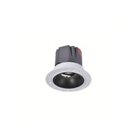 Spot de Embutir Nordecor Zagle No-Frame Redondo Led Alto IRC 97 5W Bivolt Preto 2700K Luz Amarela