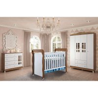 Quarto Infantil Decorado Ariel IV Branco e Marrom