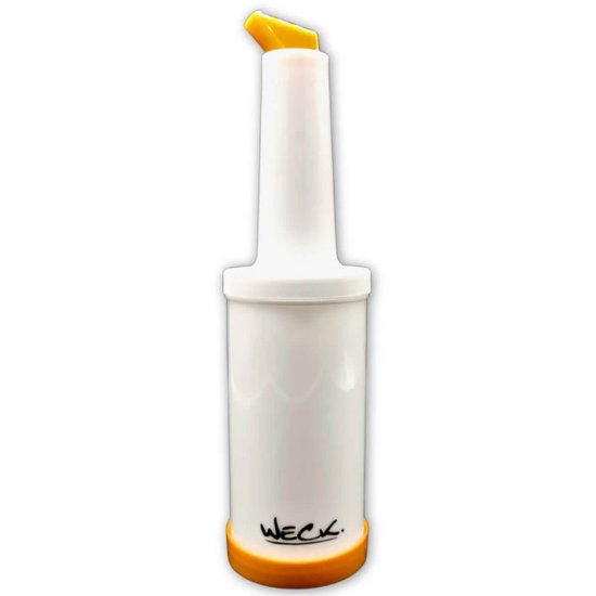 Kit 2 Garrafa Store'n Pour 1 Litro Laranja Para Caldas Licores Drink Bar Coquetelaria