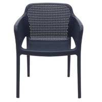 Conjunto de 4 Cadeiras Tramontina Gabriela Fibra de Vidro Azul Navy