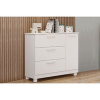 Cômoda Infantil Jujuba 1 Porta e 3 Gavetas Branco - Permóbili Baby
