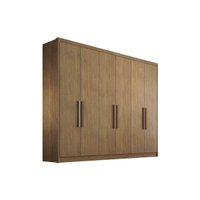 Módulo de Quarto Solteiro Guarda Roupa Rizon c/ 6 Portas e 6 Gavetas Freijo Cumaru - Novo Horizonte