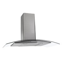 Coifa de Parede Fogatti 90 cm Vidro Curvo Duto Slim Inox - 127 Volts